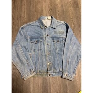 Vintage Planet Mars M&Ms Denim Jacket Made in USA Light Wash Blue Medium